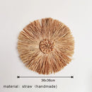 Axyaa Nordic Rattan Wall Basket Decor - Hanging Ornament and Crafted Wall Frame