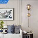 Axyaa Nordic Modern LED Wall Lamp Bedroom Living Room Gold Light Fixtures