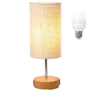 Axyaa Rechargeable Touch Table Lamp with USB Ports - White Lampshade
