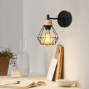 Axyaa Industrial Vintage LED Wall Light Sconce Cage Lampshade Loft Bedside Lighting