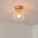 Axyaa Nordic Luxury LED Ceiling Light Copper Glass Luminaire