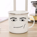 Axyaa Woman Face Enamel Mug, Funny Gamer Coffee Mug, Creative Birthday Gift