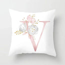 Axyaa Sweet Pink Alphabet Pillowcase for Home Decor