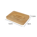 Axyaa Bamboo Soap Dish with Water Drain - Bathroom Kitchen Organizer Tray