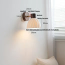 Nordic Modern Rotate LED Wall Light Fixture by Axyaa - White Ceramic Walnut Wood