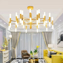 Axyaa Gold/Black Modern LED Art Pendant Lamp for Kitchen Living Room Loft Bedroom