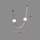 Axyaa Nordic Minimalist Curved Chandelier for Living Room, Restaurant, Bar Counter