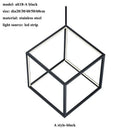 Axyaa Cube LED Pendant Chandeliers for Modern Living Room, Kitchen Island, and Stair Loft