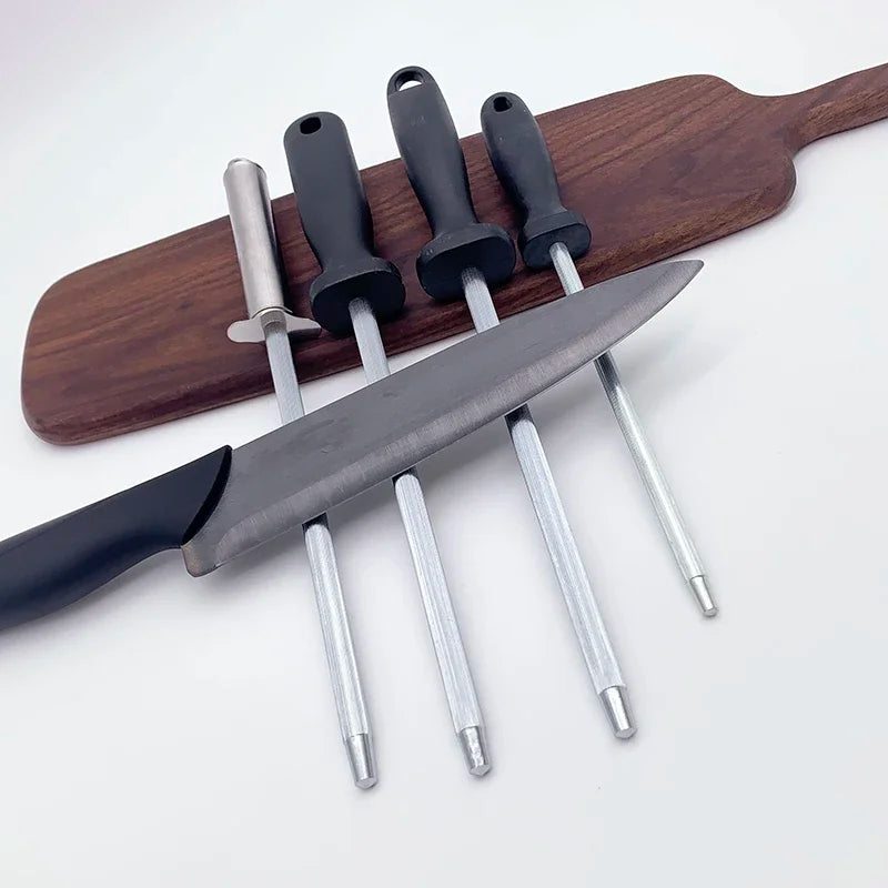Axya Professional Knife Sharpener Rod for Sharpening Kitchen Knives - Carbon Steel Musat