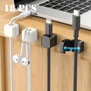 Axyaa Magnetic Cable Organizers - Sleek Cord Holders for Desk, Car, and Charging Cable Management