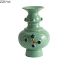 Axyaa Ceramic Vase Classics for Flowers Arrangement Table Decoration and Room Aesthetic