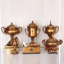 Axyaa Resin Relief Decor Jar: European Style, Retro Storage Vase & Handicraft for Home Decor