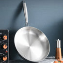 Axyaa 316 Stainless Steel Non-Stick Frying Pan Wok for Gas Stove Induction Pot