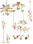 Axyaa Glass Teardrop Chandelier Modern Artistic Designer Pendant Light