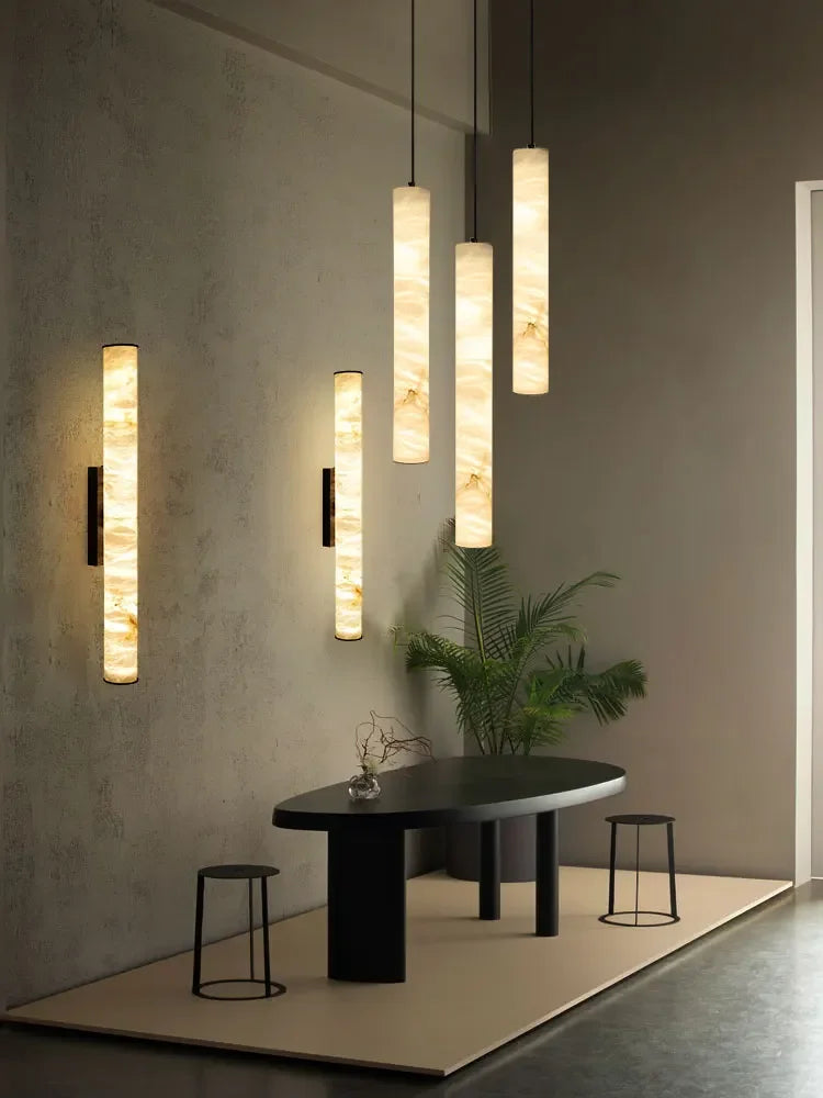 Luxury Marble Pendant Lights by Axyaa: Elegant Chandeliers for Home Decor