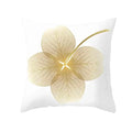 Axyaa Gold Plant Polyester Pillow Case for Home Decor