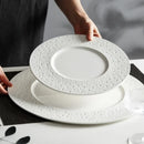 Axya Ceramic Steak Plate: Elegant Western Food Tableware for Home and Commercial Use