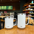 Axyaa Stainless Steel Coffee Mug with Handle & Lid, Insulated Water Cup