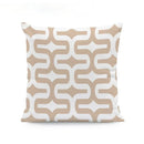 Axyaa Beige Geometric Lace Cushion Cover 45X45cm for Living Room Decor