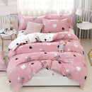 Axyaa Strawberry Pink Bedding Set: Queen & King Size Luxury Duvet Cover Set & Sheets
