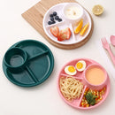 Axyaa Divided Fruit Salad Plate Set for Reusable Microwave-Safe Dining
