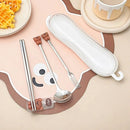 Axyaa Stainless Steel Cutlery Set with Box - Portable, Cute & Reusable Dinnerware