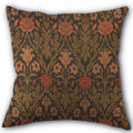Axyaa Peach Leather Velvet Pillow Case Set - William Morris Design