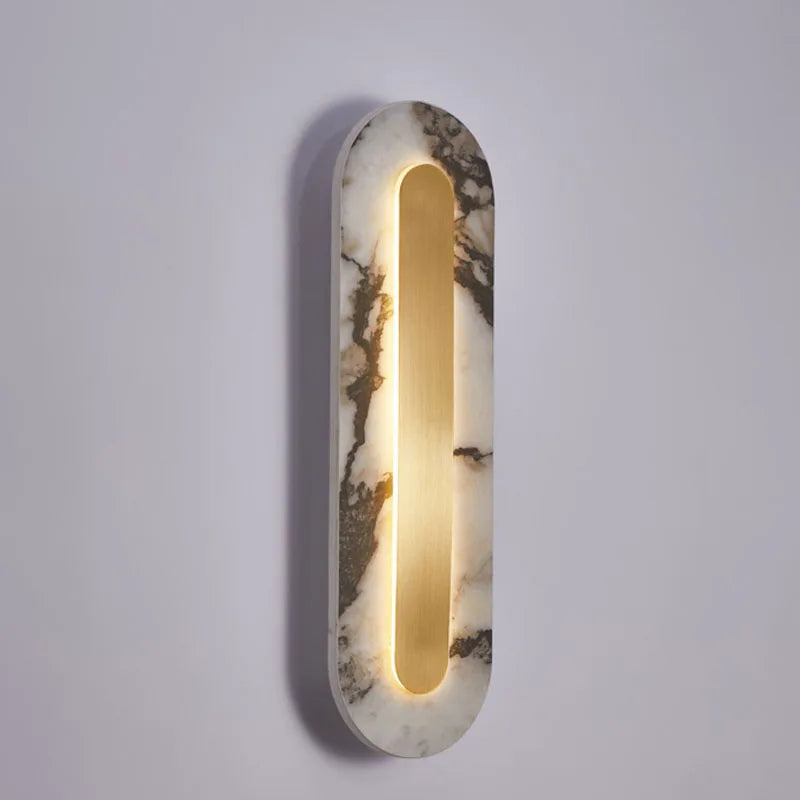 Axyaa Gold Marble LED Wall Light for Home and Business Decor