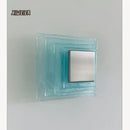 Axyaa Water Ripple Blue Glass Wall Lamp for Living Room, Bedroom, Study.