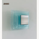 Axyaa Water Ripple Blue Glass Wall Lamp for Home Decor - Elegant Lighting Fixtures