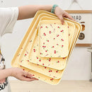 Axyaa Cherry Pattern Serving Tray: Multifunctional Kitchen Organizer for Fruit, Desserts, and More