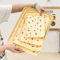 Axyaa Cherry Pattern Serving Tray: Multifunctional Kitchen & Jewelry Organizer