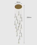 Axyaa Nordic Stair Chandelier Dining Living Room Pendant Ceiling Light