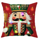 Axyaa Nutcracker Merry Christmas LED Light Pillowcase