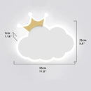 Axyaa Crown Clouds Kids Room LED Wall Lamp Cute Nordic Bedroom Sconce