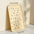 Axyaa Cherry Pattern Serving Tray: Multifunctional Kitchen & Jewelry Organizer