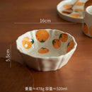 Axyaa Hand-painted Fruit Pattern Ceramic Plate Set for Elegant Dining