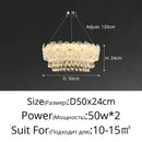 Modern Crystal LED Pendant Lights by Axyaa - Gold Plated Metal Hanging Lamp for Home Lighting
