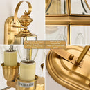Axyaa Outdoor Brass Wall Lamp: Waterproof IP65 Garden Lighting for Courtyard, Balcony, Porch