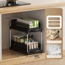 Axyaa Wheeled Storage Rack, Tiered Organizer, Space-Saving Shelf for Home & Kitchen