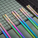 Axyaa Titanium Stainless Steel Chinese Chopsticks 304 Square Color Chinese Style