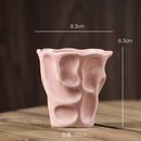 Axyaa Retro Ceramic Pleated Mug for Coffee and Milk Drinking