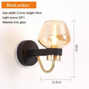 Axyaa Retro Glass Wall Lamp: Nordic Simple & Exquisite Decor for Restaurant, Bedroom