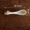 Axyaa Handmade Flower Ceramic Dessert Soup Spoon Tableware