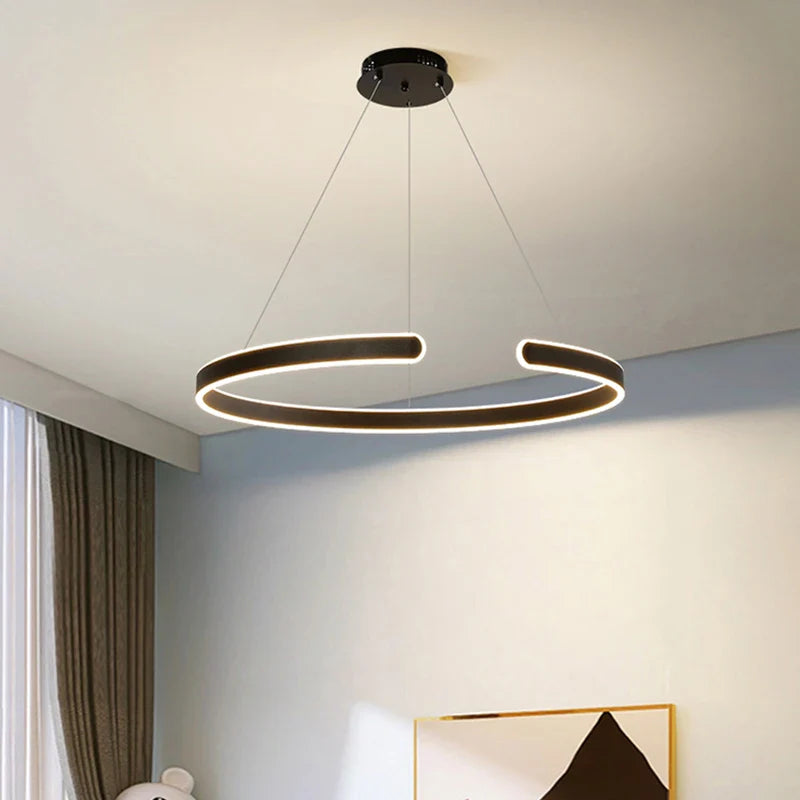 Round LED Pendant Light for Modern Home Decor by Axyaa
