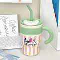 Axyaa Cute Thermos Water Bottle Insulated Stainless Steel Tumbler with Straw