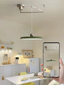 Axyaa UFO Cream Swing Arm Dining Room Chandelier - Modern Nordic Bauhaus Design