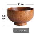 Axyaa Wooden Soup Bowl: Natural Salad Noodles Rice Bowls Home Kitchen Tableware