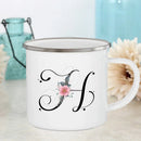 Axyaa Flower Mugs - Creative Enamel Coffee Cups Handle Drinkware for Wedding Gifts