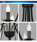 Axyaa Wrought Iron Chandelier Candle Light Fixture for Living Room Dining Table